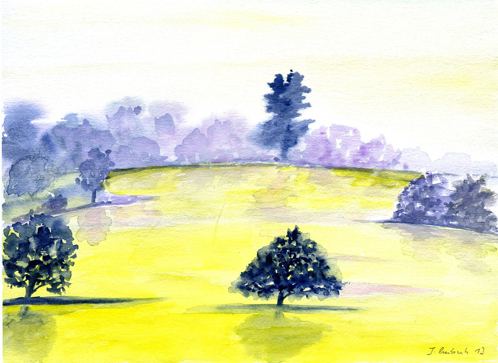 Landschaft in gelb