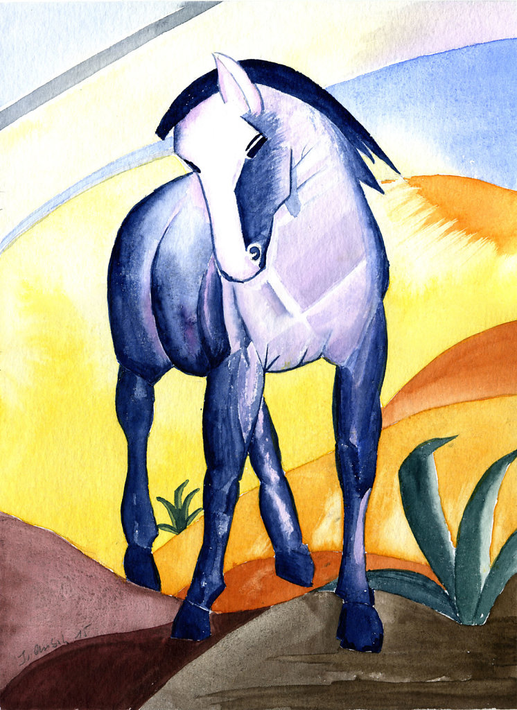 Blaues Pferd